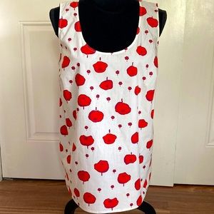 Christina Gavioli Poppy Print Sleeveless Blouse